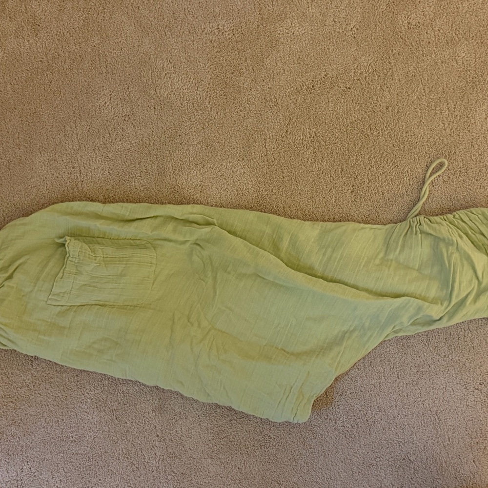 Free People Light Green Drawstring Harem Jumpsuit - Picture 3 of 3